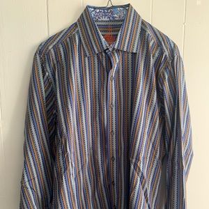 Robert Graham Button Down Dress Shirt Medium